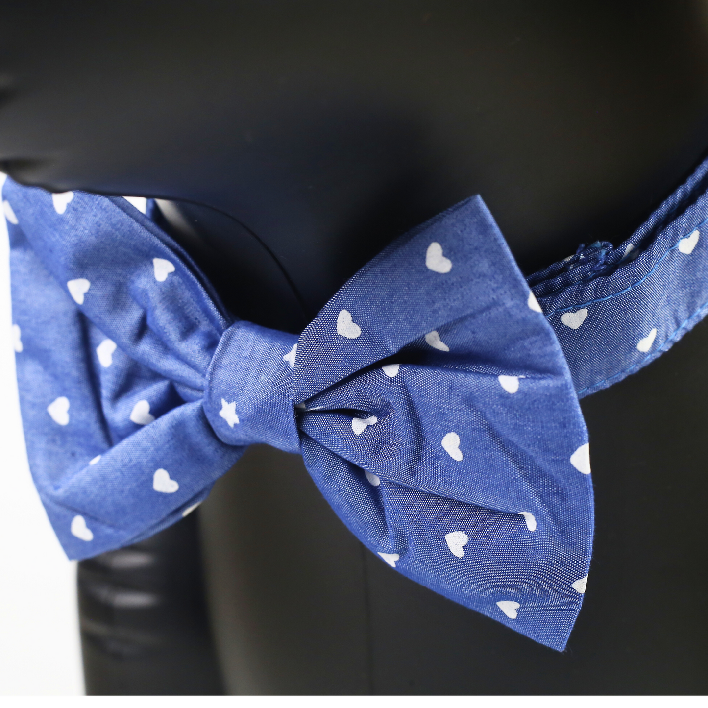 Petblush Heart Print Bow Collar For Puppies