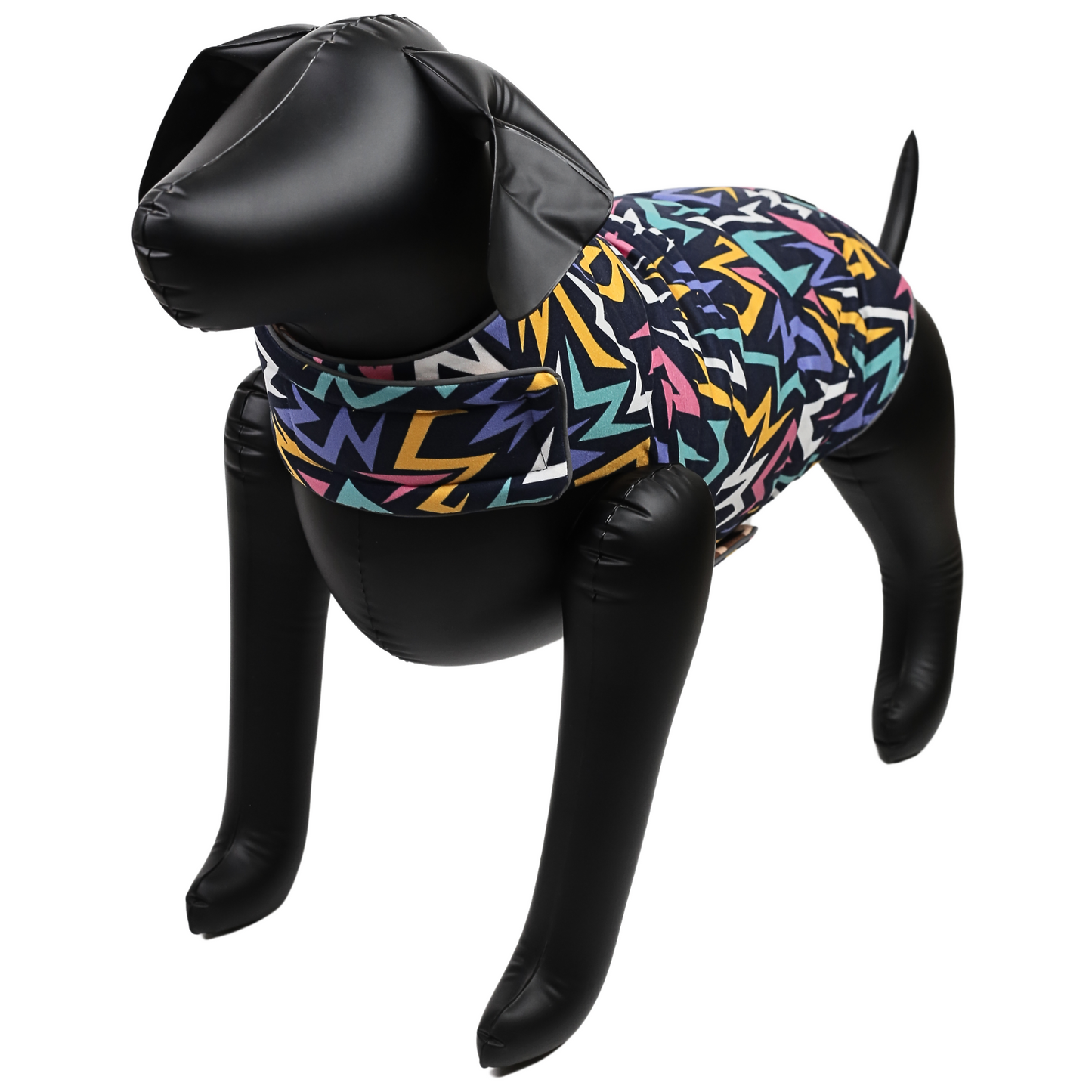 Petblush Emojis & Abstract Reversible Velvet Jacket For Dogs