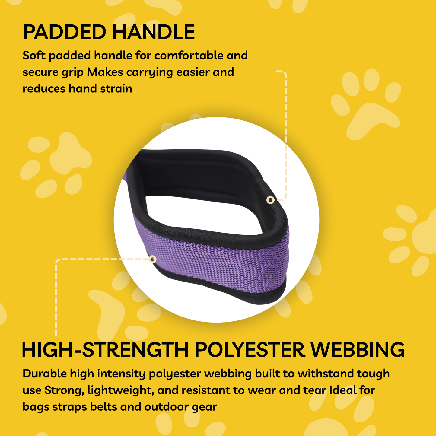 Petblush Premium Solid Leash With Padded Handle for Dogs