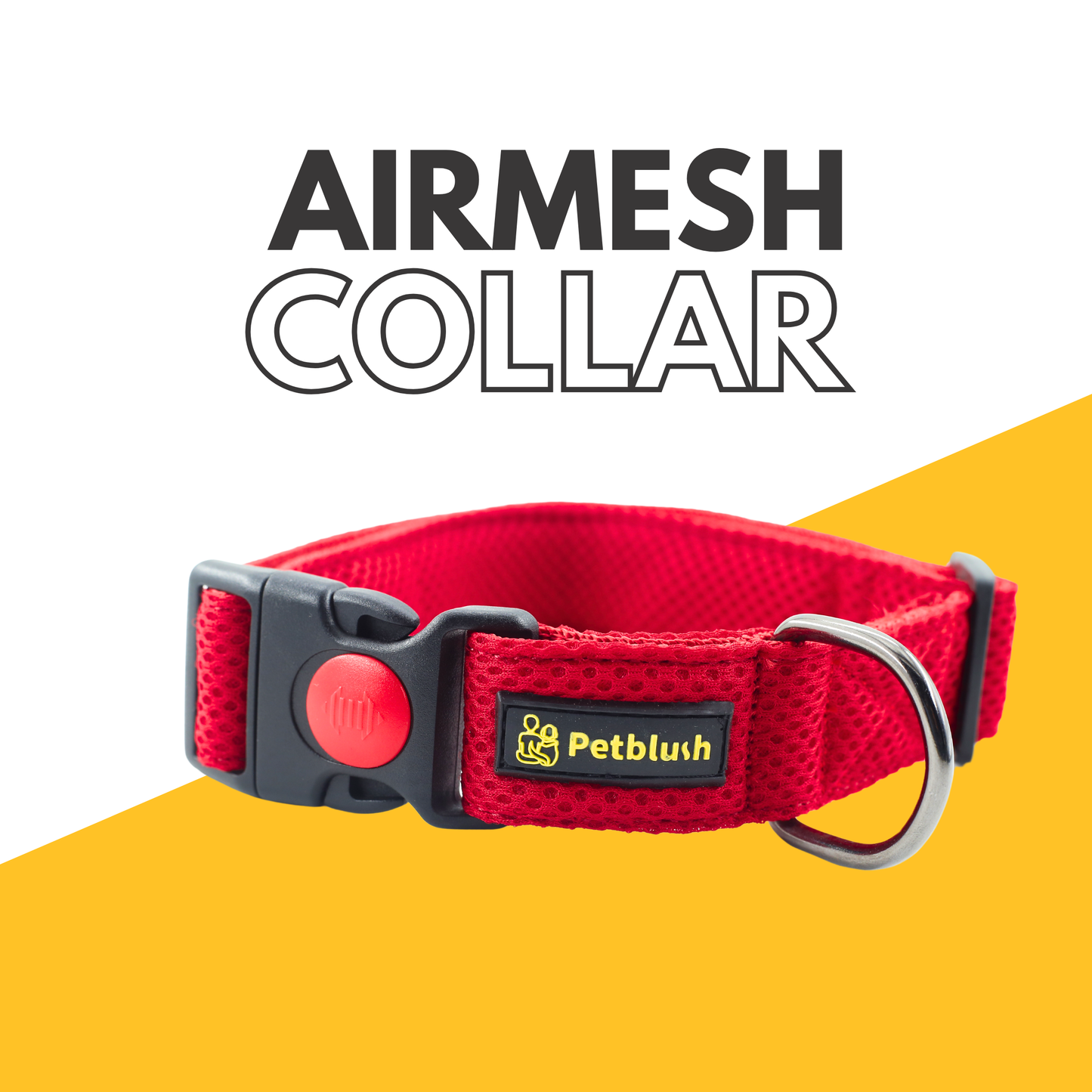 Petblush Airmesh Collar with Lock Buckle