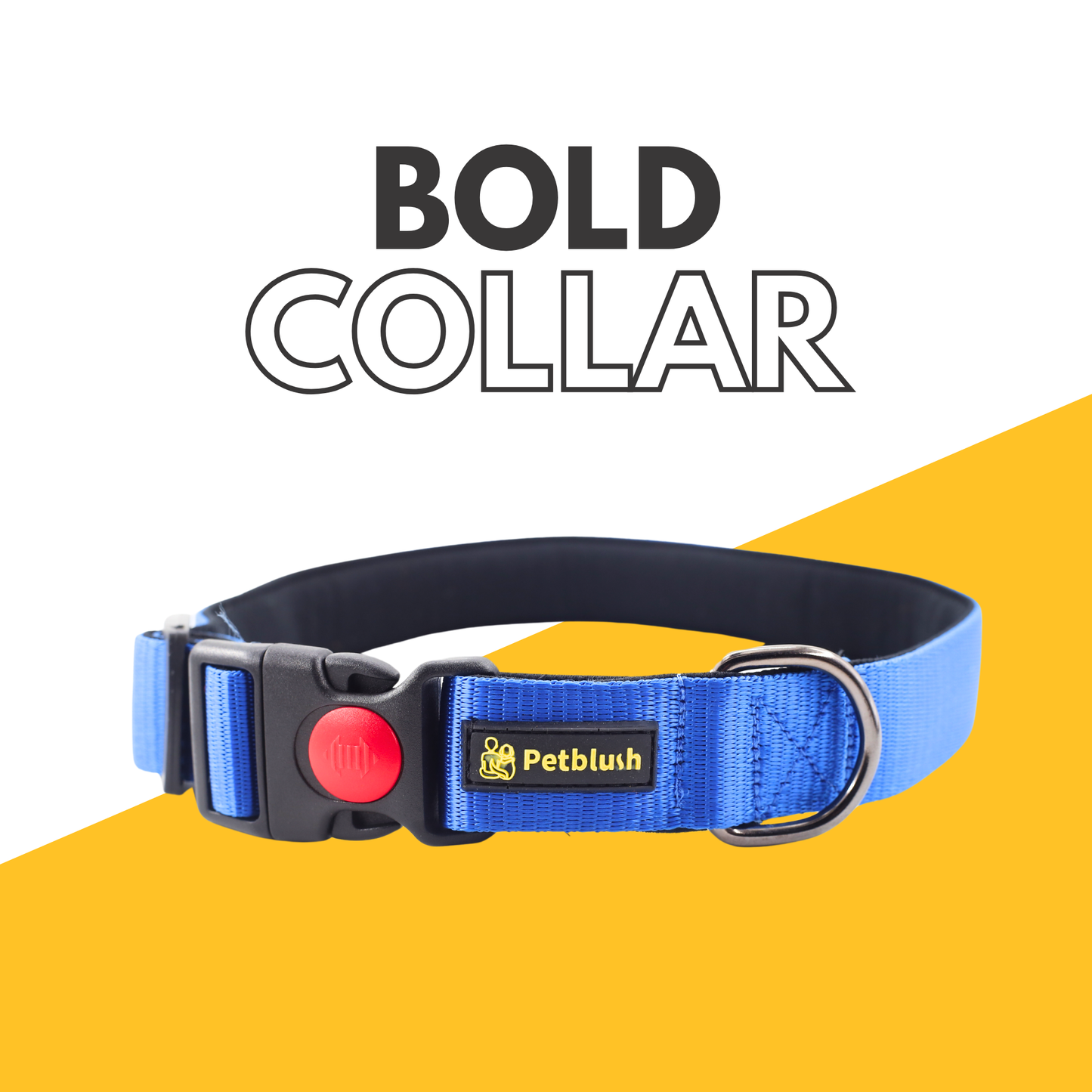 Petblush Bold Padded Collars with Lock Buckle