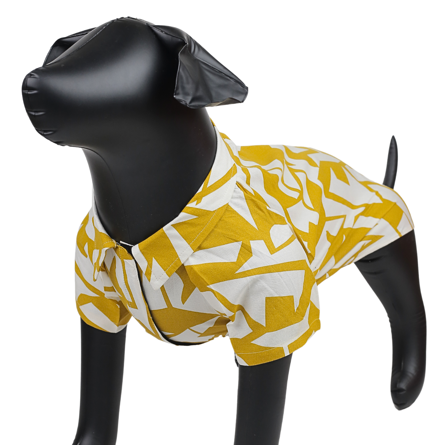 Petblush Mustard Abstract Print Shirt