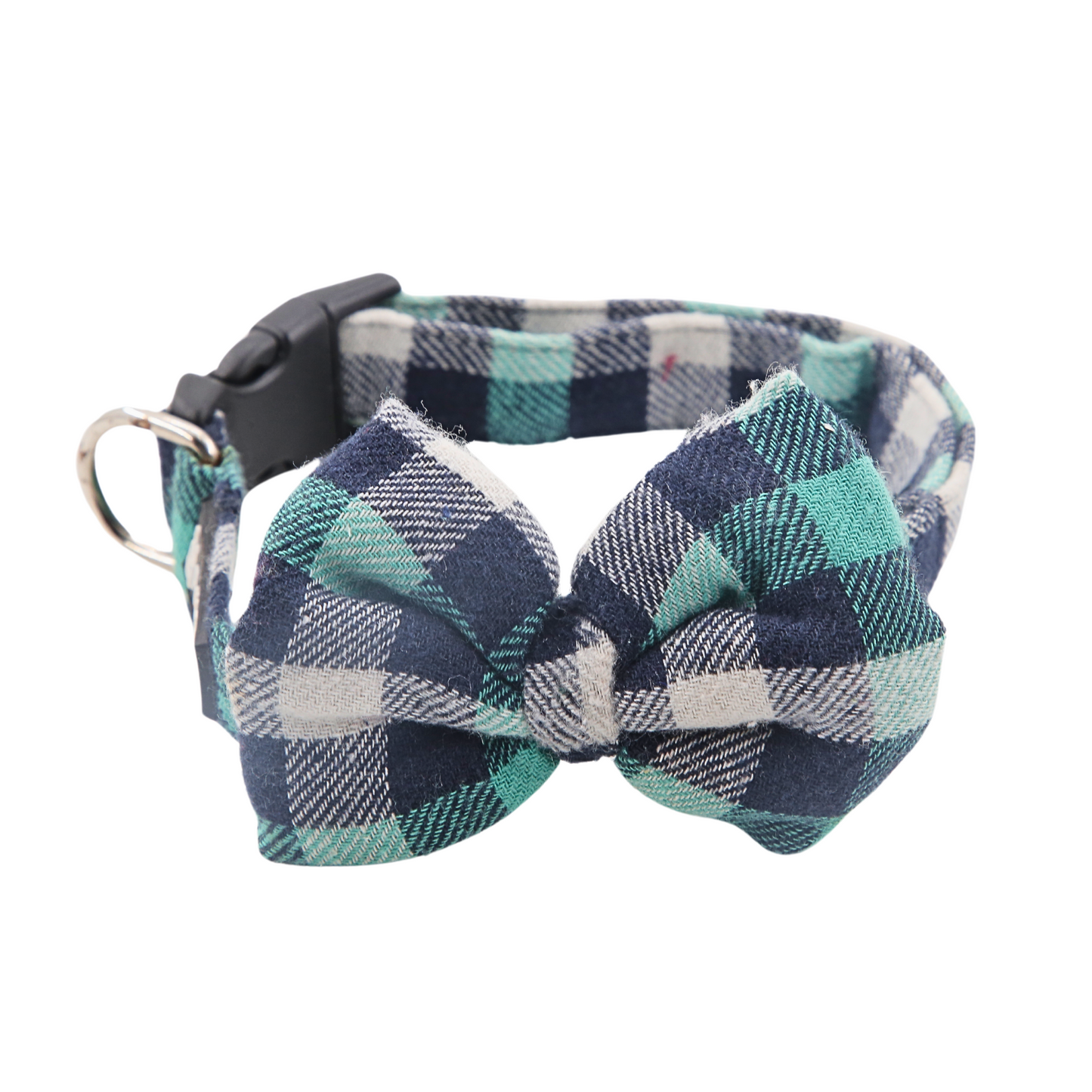 Petblush Checks Bow Collar For Dogs
