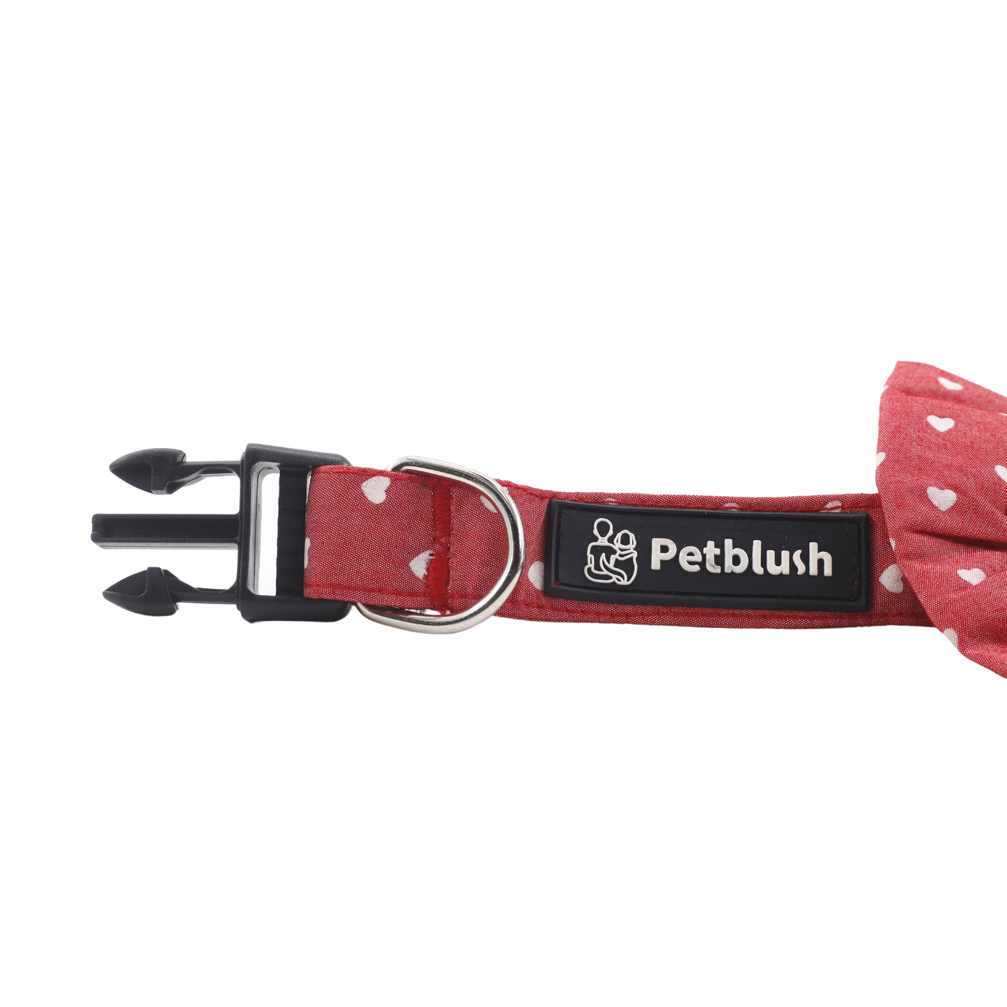 Petblush Heart Print Bow Collar For Puppies