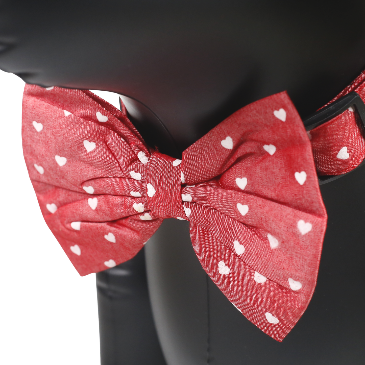 Petblush Heart Print Bow Collar For Puppies