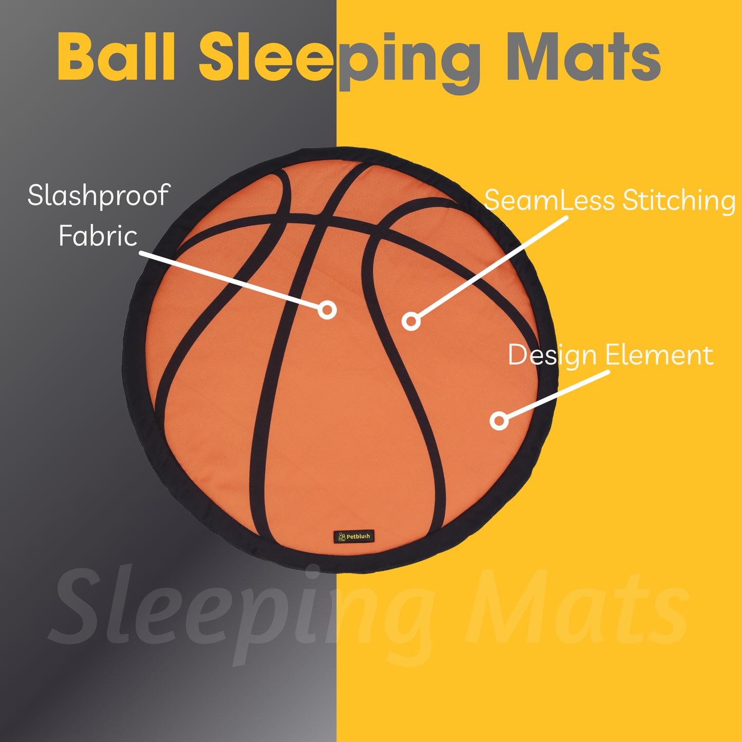 Petblush Basket Ball Shaped Mat For Dogs and Cats