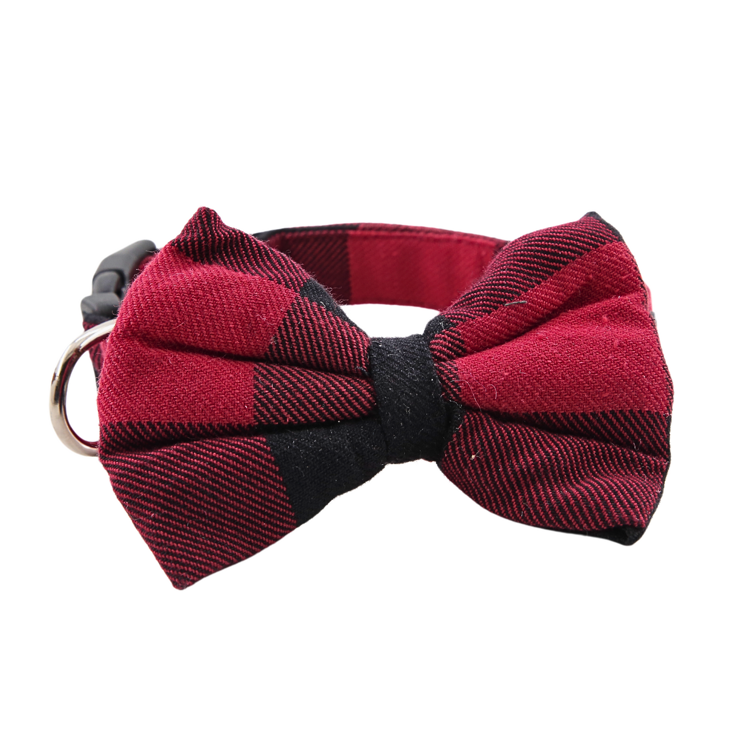 Petblush Checks Bow Collar For Dogs