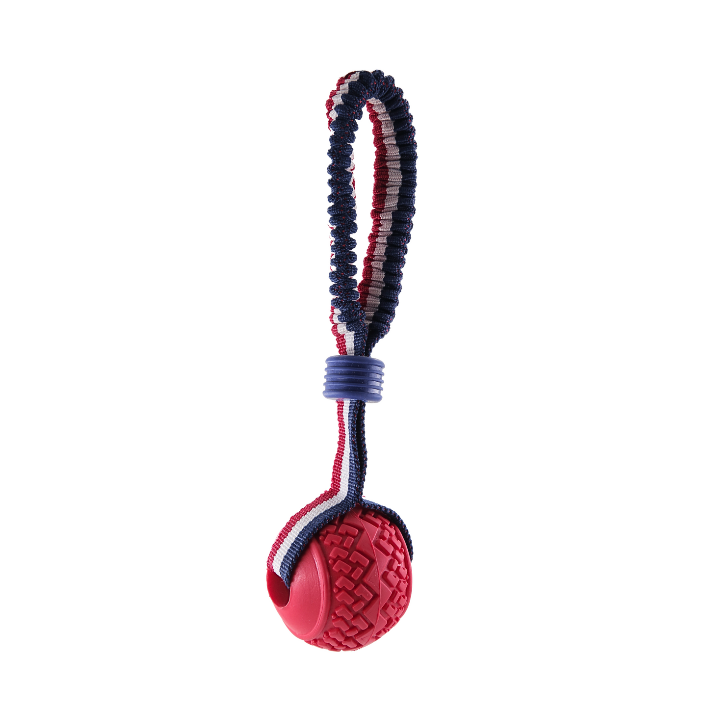 Wootails Rope & Rubber Ball Tug Toy For Dogs