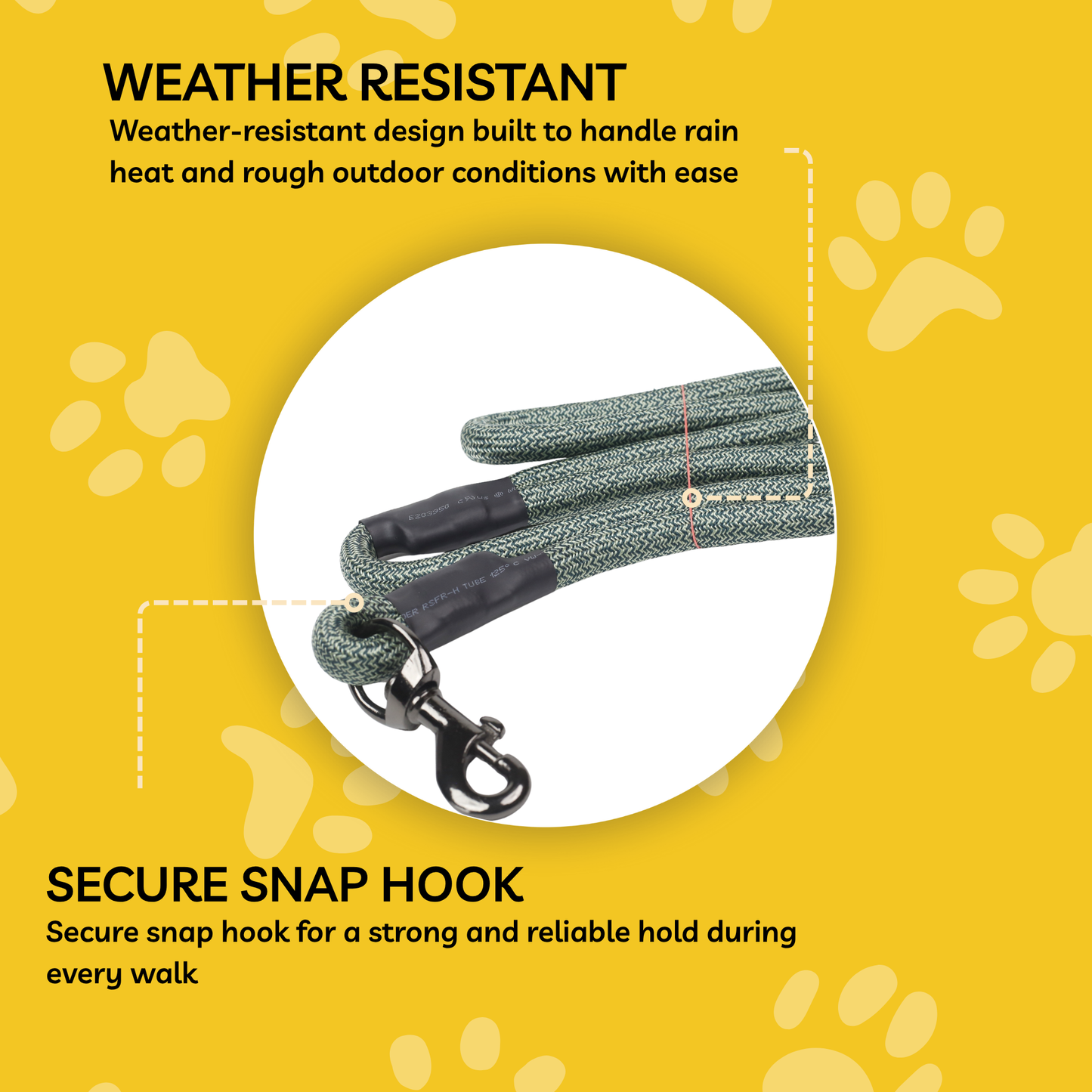 Petblush Heavy Duty Rope Leash For Dogs