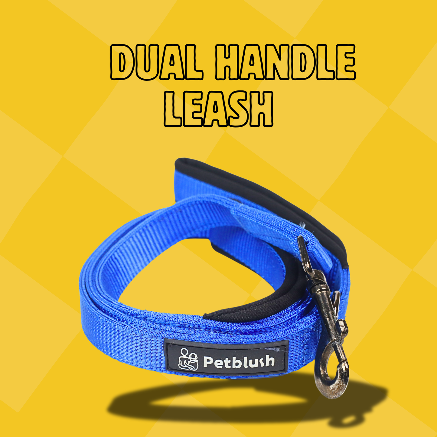 Petblush Classic Padded Double Handle Leash For Dogs