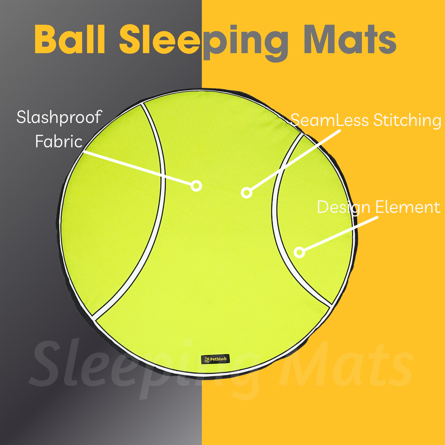 Petblush Tennis Ball Shaped Mat For Dogs