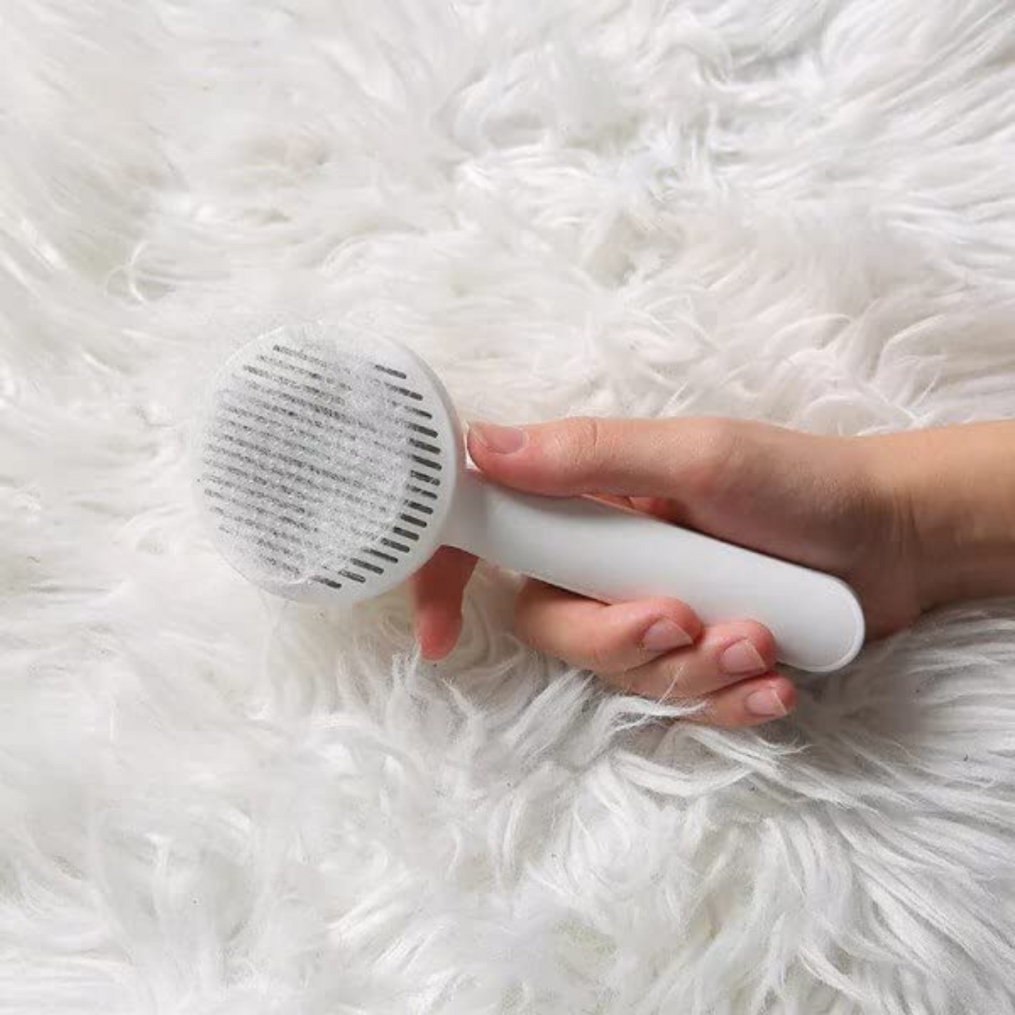 Petblush Key Pet Self Cleaning Slicker Brush