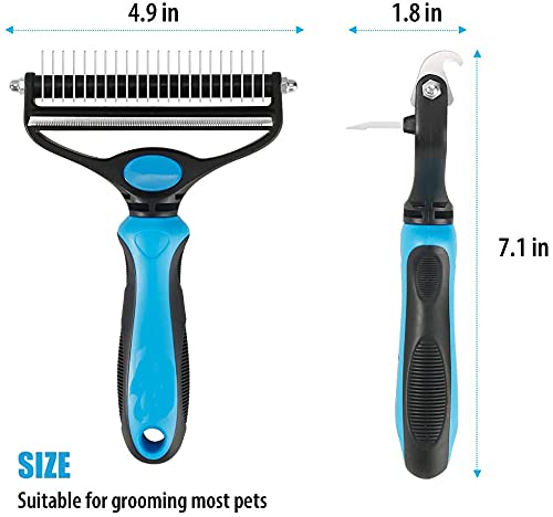 Dog Brush Dogs Comb 2 in 1 Deshedding Tool