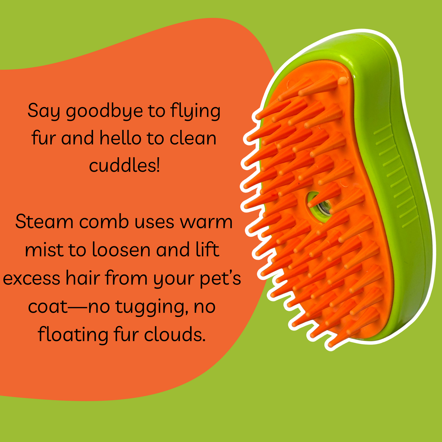 Steaming Pet Hairbrush
