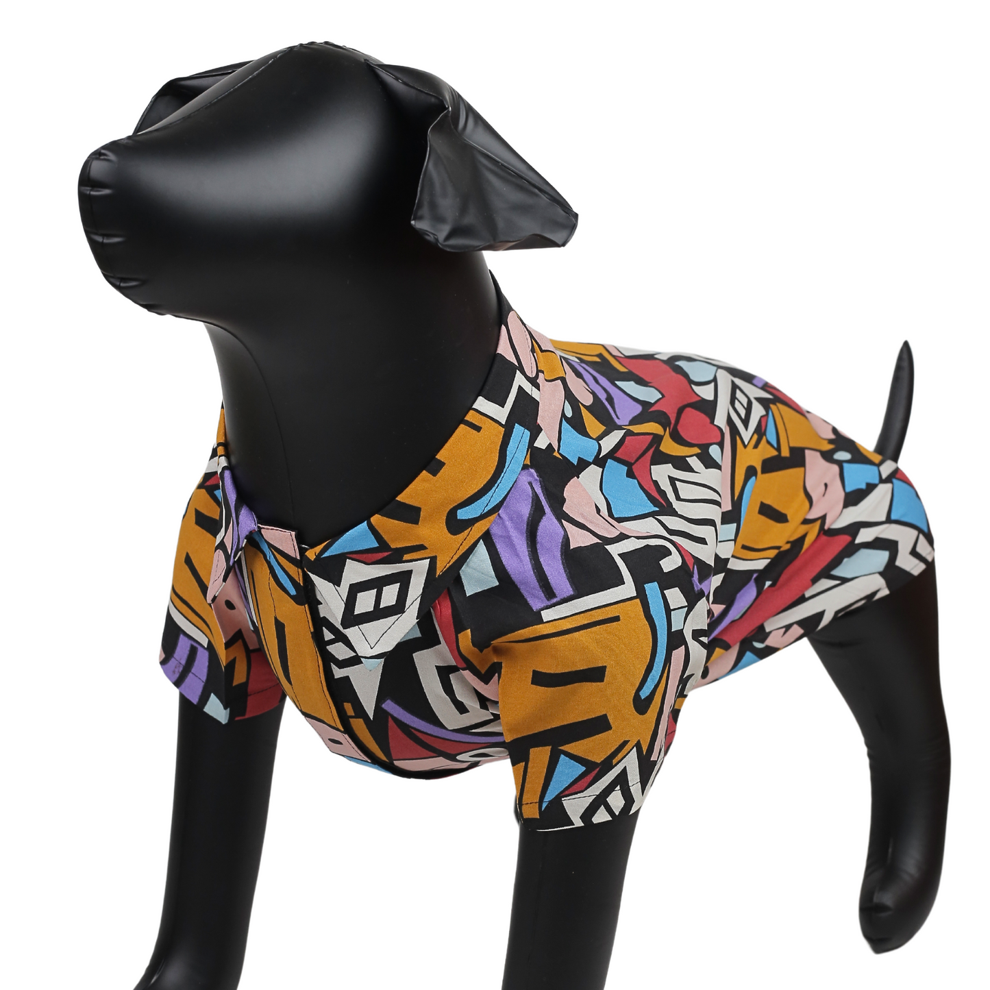 Petblush Red Funky Absrtact Print Shirt