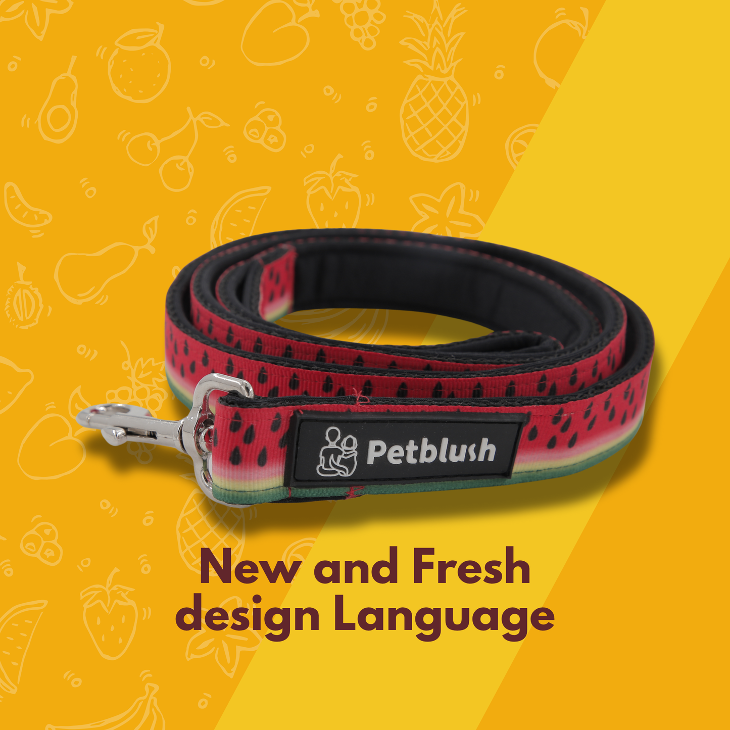 Petblush Watermelon Print Padded Handle Leash