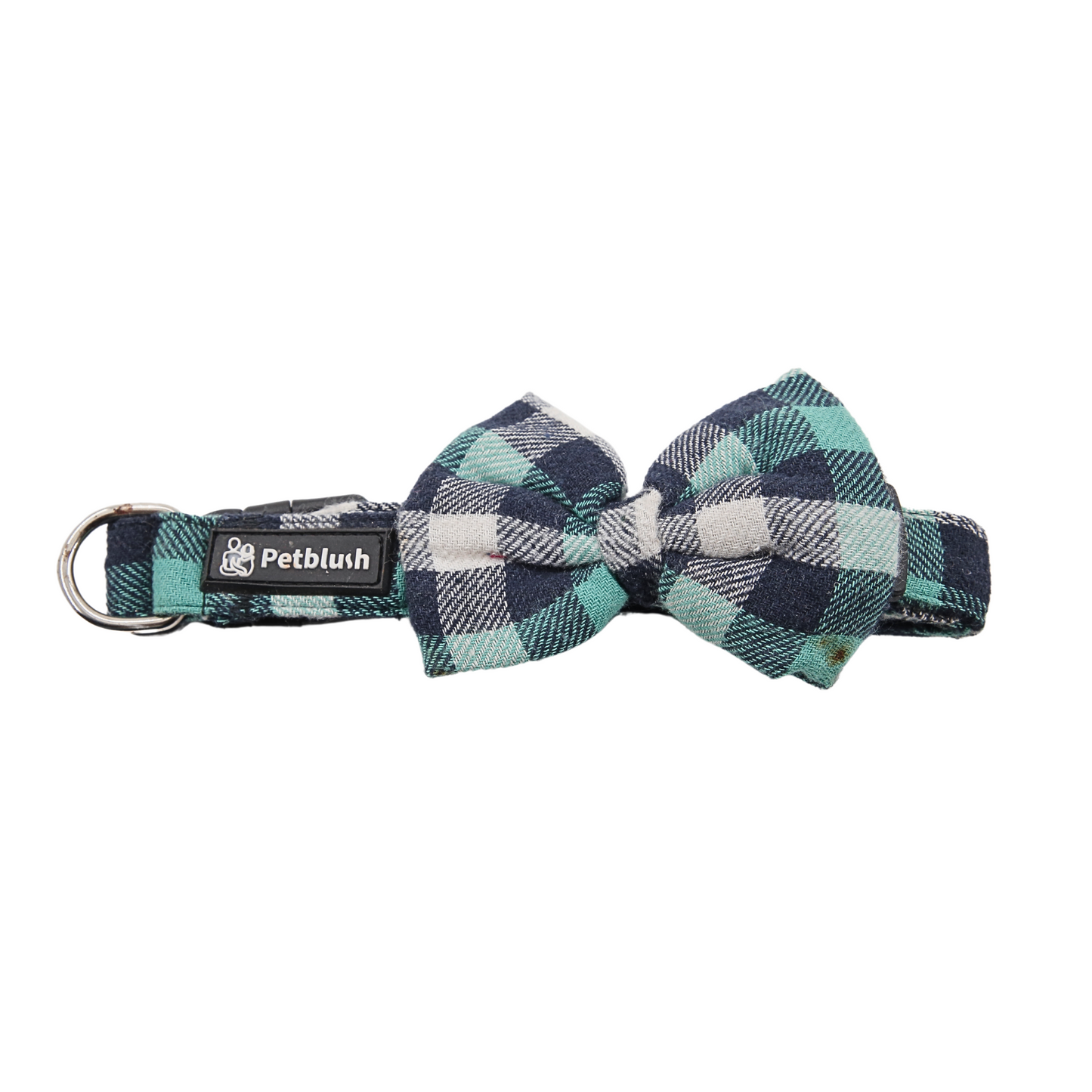 Petblush Checks Bow Collar For Dogs