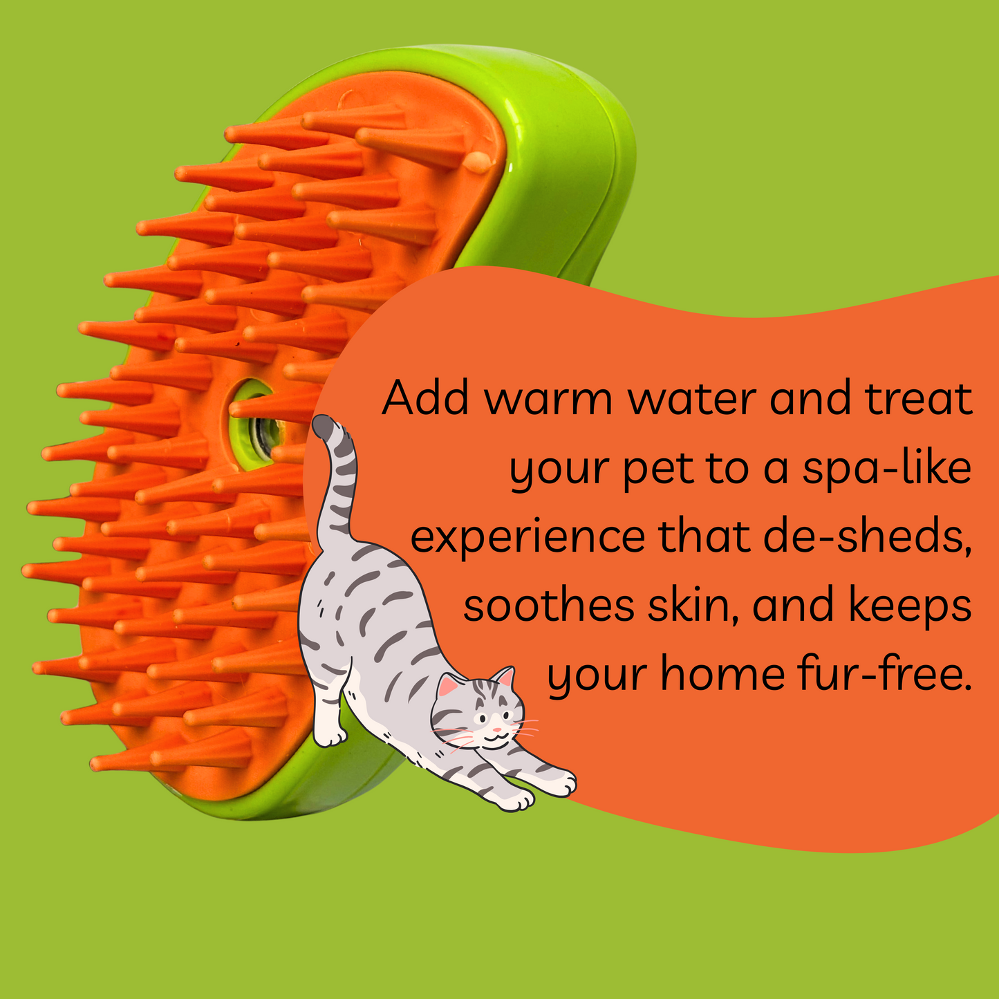 Steaming Pet Hairbrush