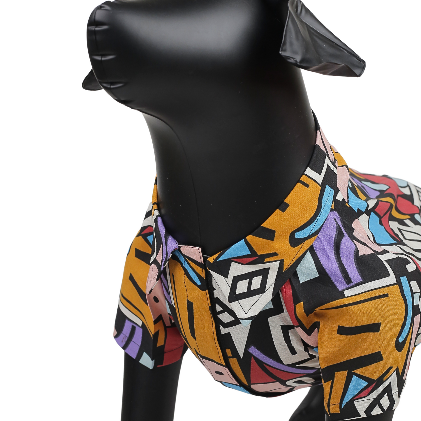 Petblush Red Funky Absrtact Print Shirt