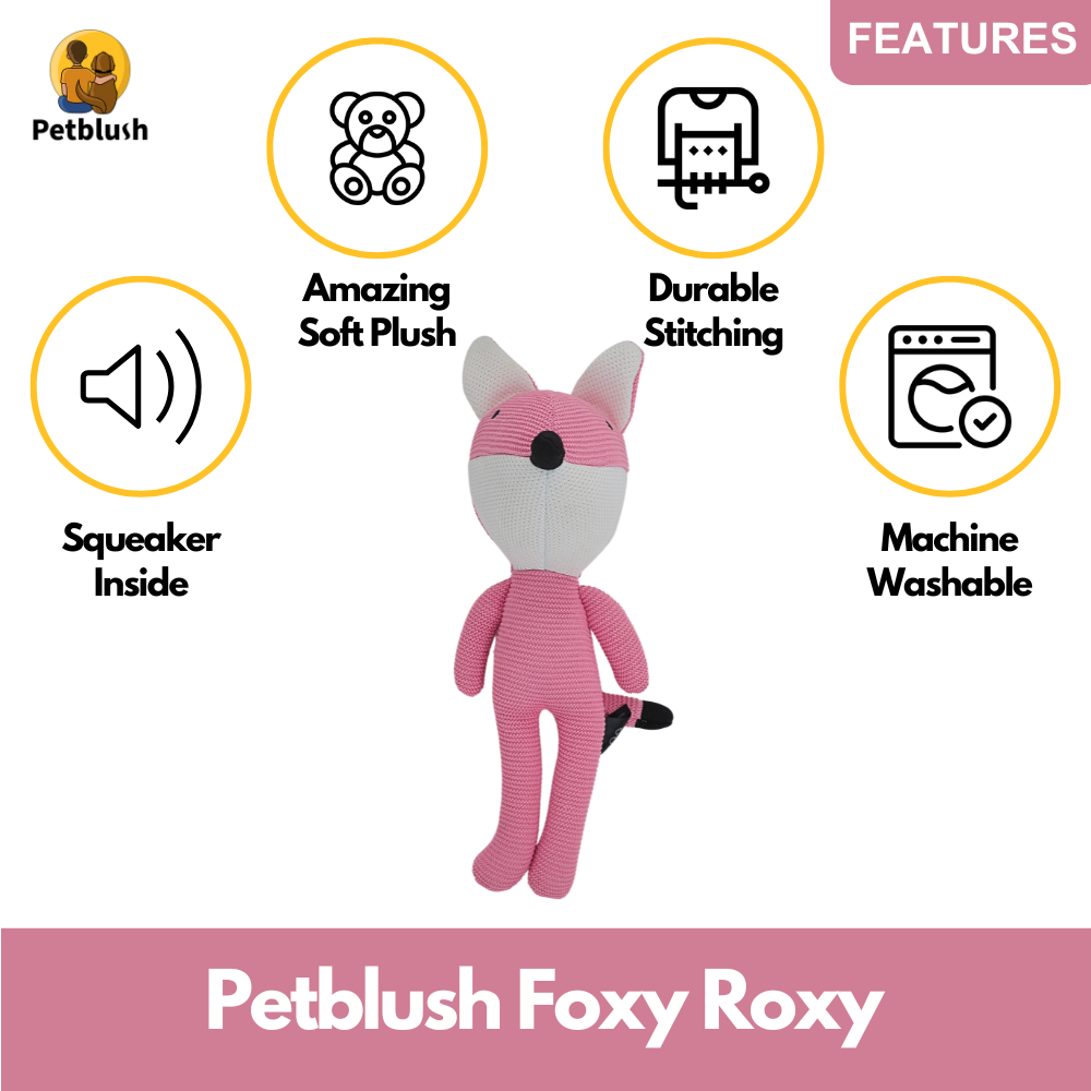 Petblush Foxy Roxy Plush Toy for Dogs