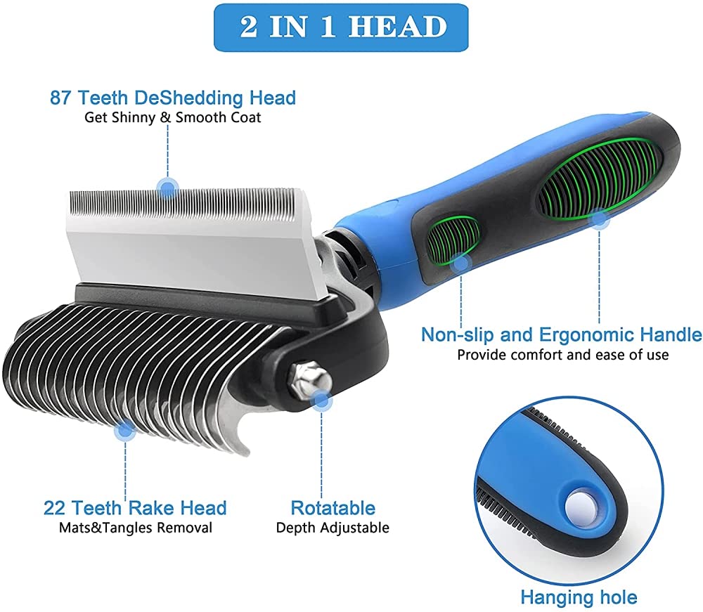 Dog Brush Dogs Comb 2 in 1 Deshedding Tool
