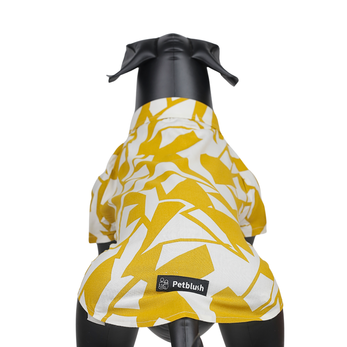 Petblush Mustard Abstract Print Shirt