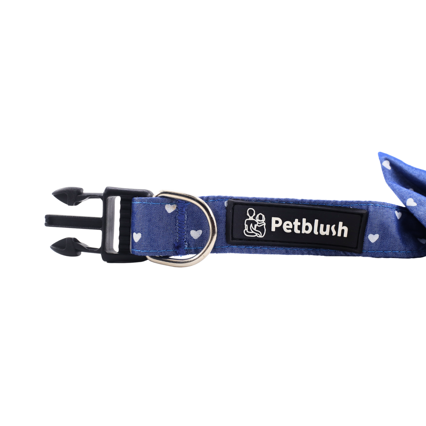 Petblush Heart Print Bow Collar For Puppies