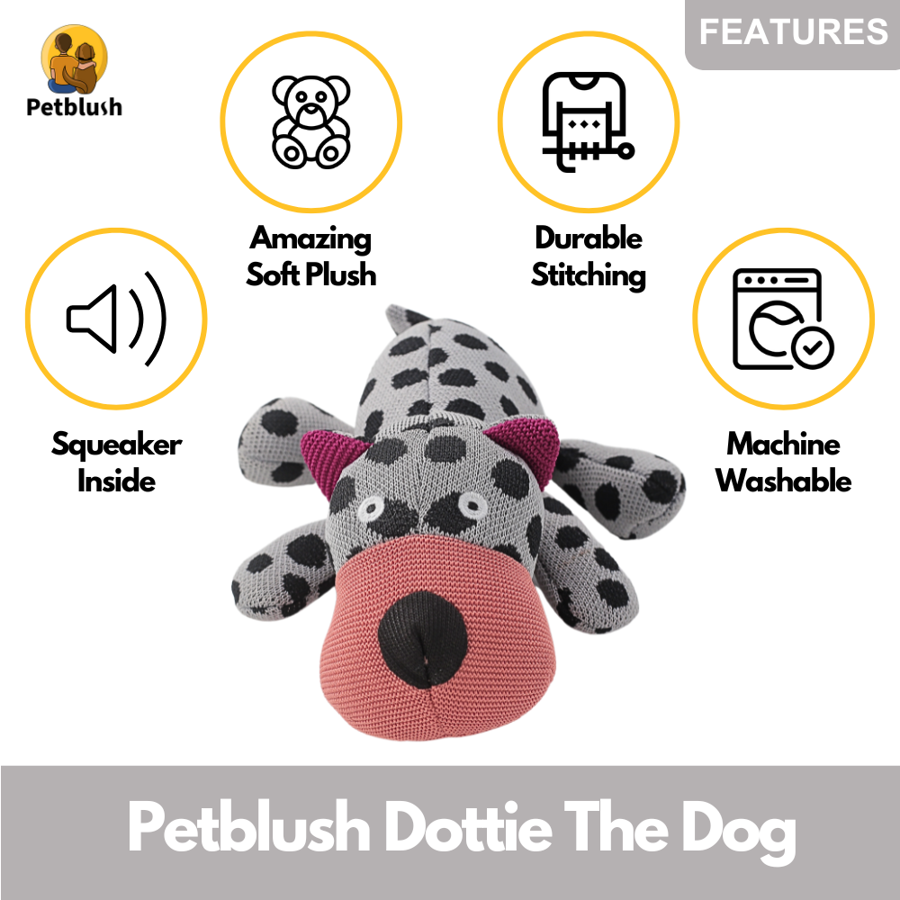 Petblush Dottie The Dog Plush Toy for Dogs