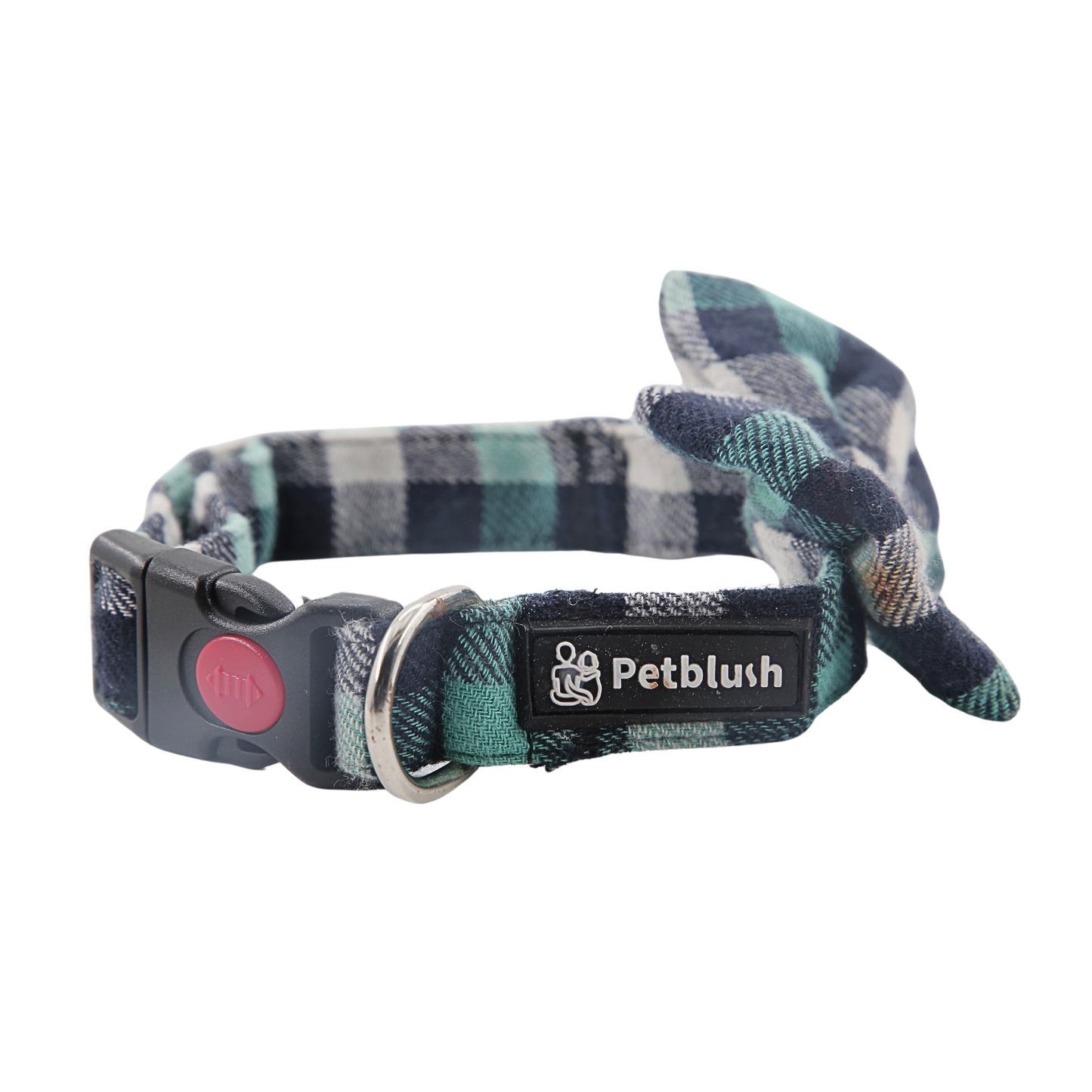 Petblush Checks Bow Collar For Dogs