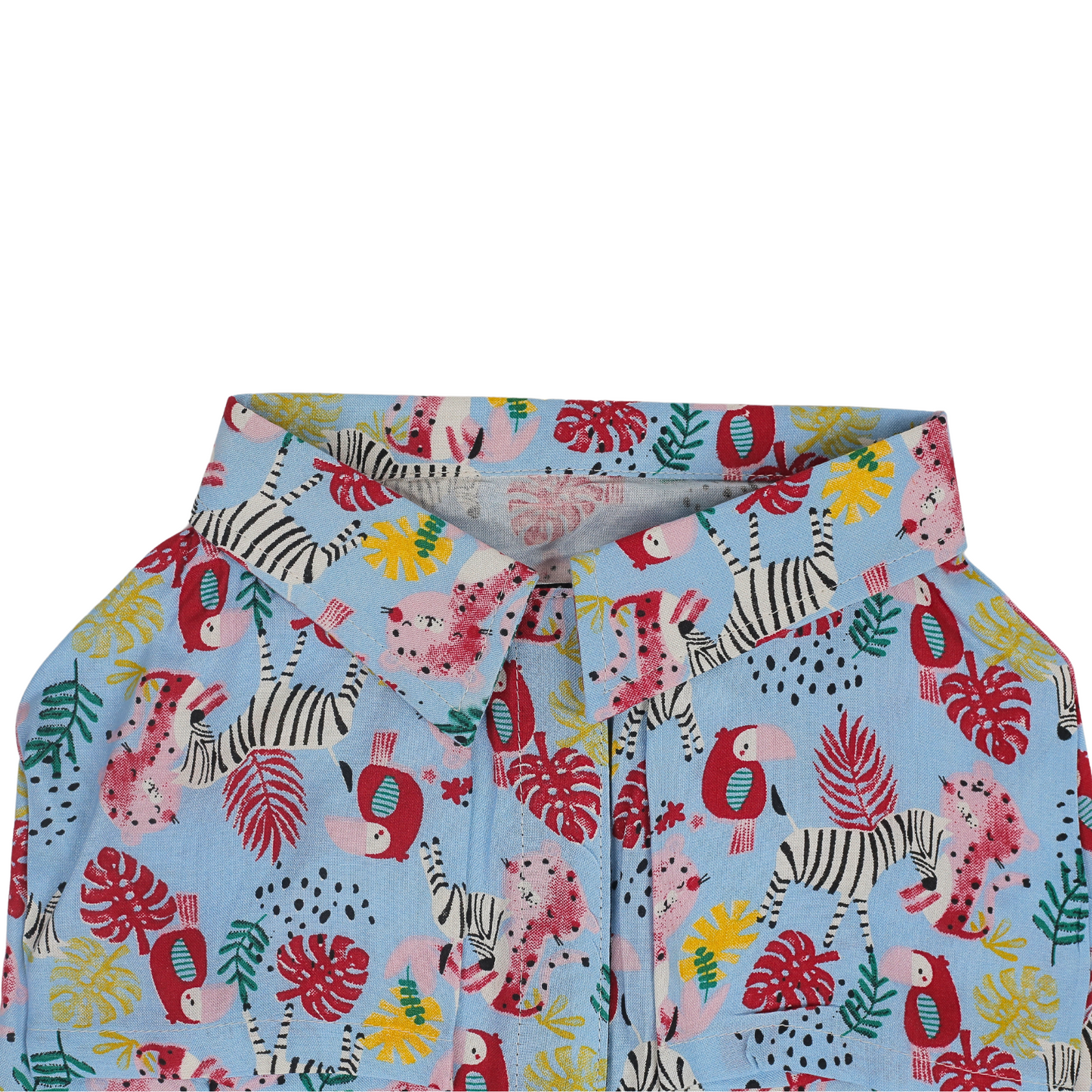 Petblush Blue Zoo Print Shirt
