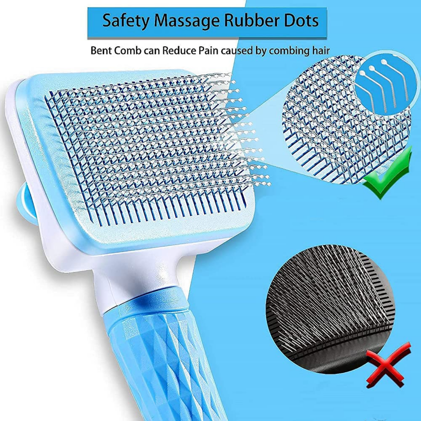 Petblush Rectangle Slicker Brush For Dogs and Cats