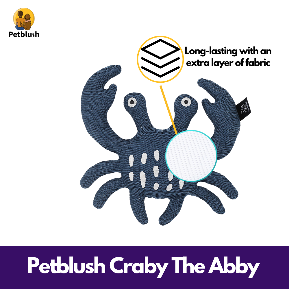 Petblush Crabby Abby Plush Toy for Dogs
