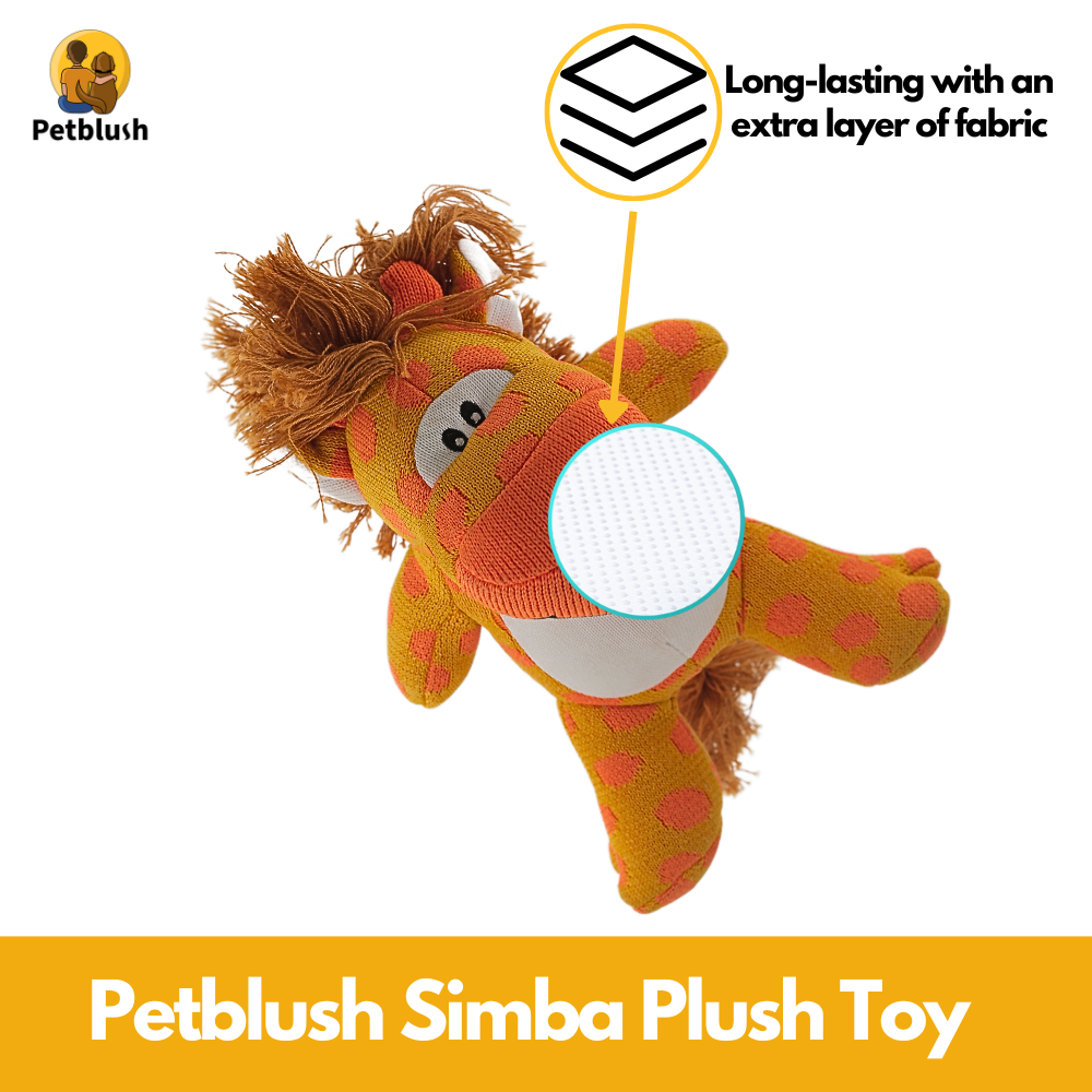 Petblush Simba The Giraffe Plush Toy for Dogs