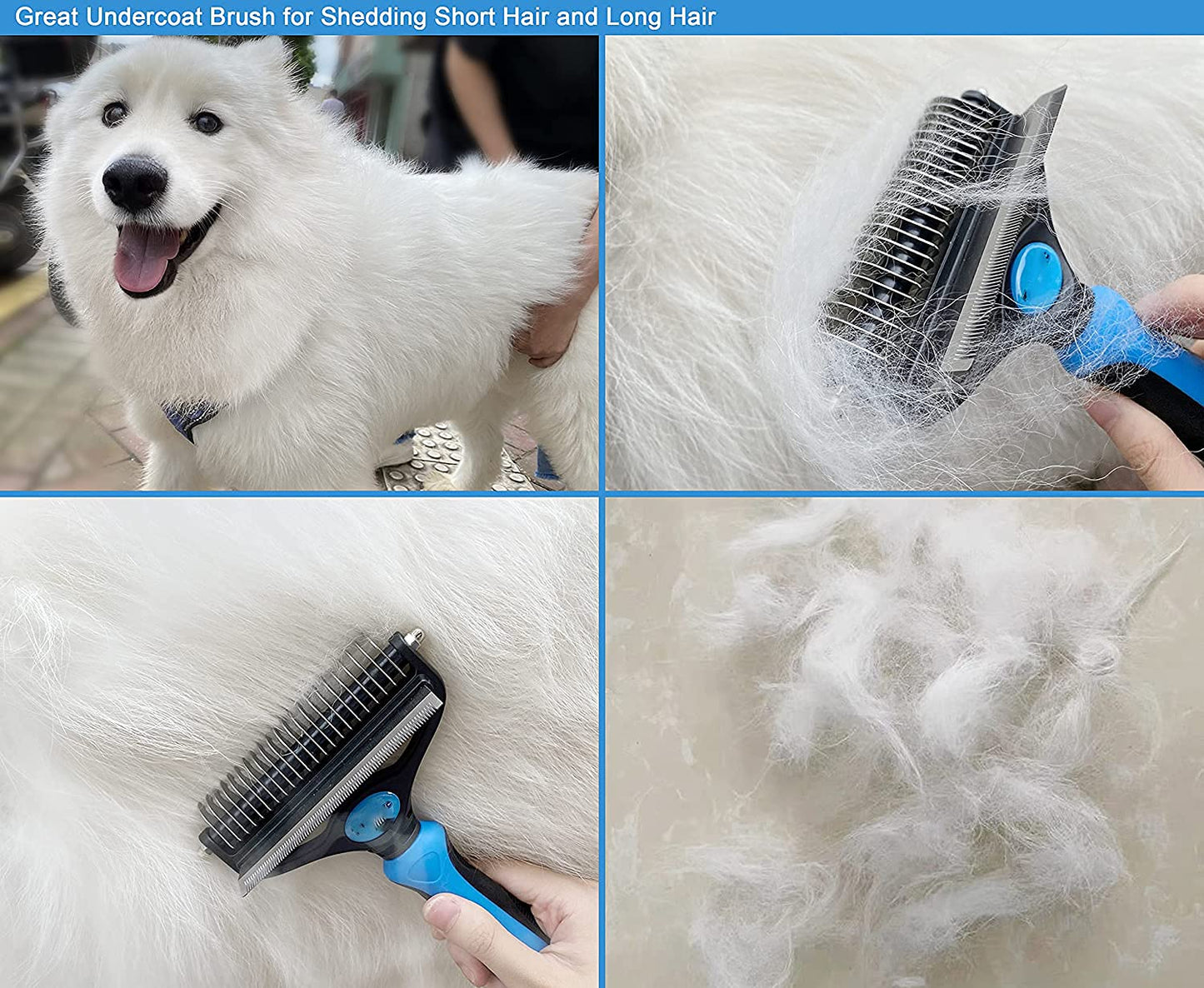 Dog Brush Dogs Comb 2 in 1 Deshedding Tool
