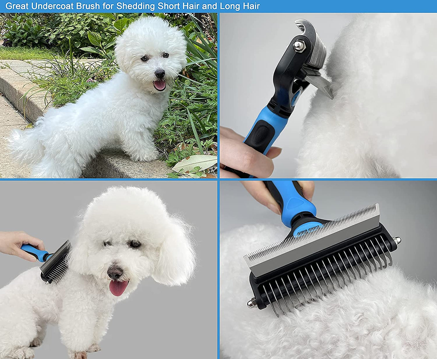 Dog Brush Dogs Comb 2 in 1 Deshedding Tool