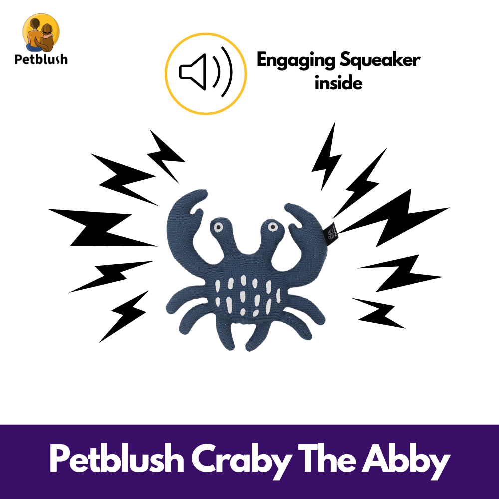 Petblush Crabby Abby Plush Toy for Dogs
