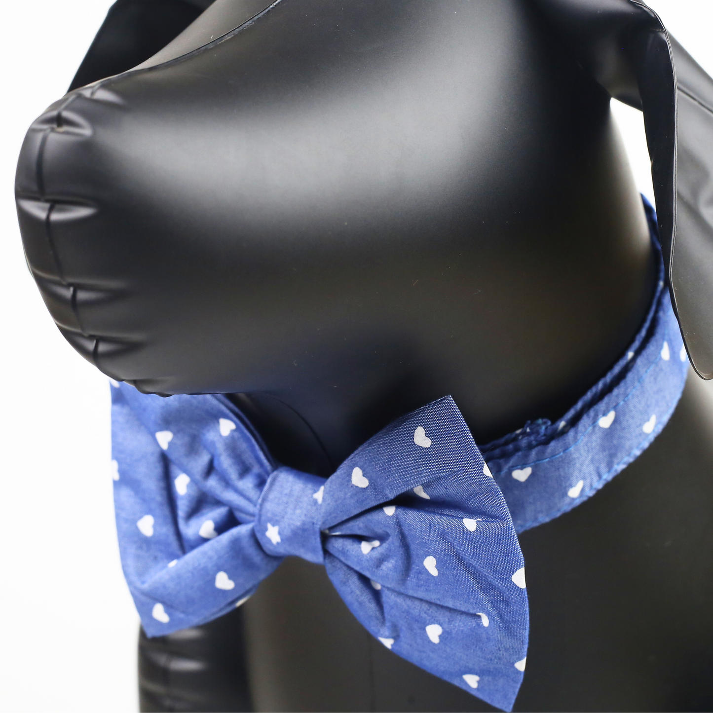 Petblush Heart Print Bow Collar For Puppies