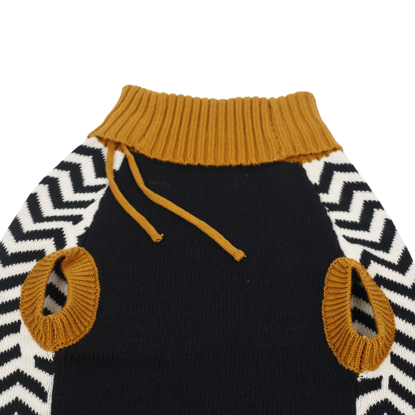 Petblush Zig Zag High Neck Knit Sweater For Dogs