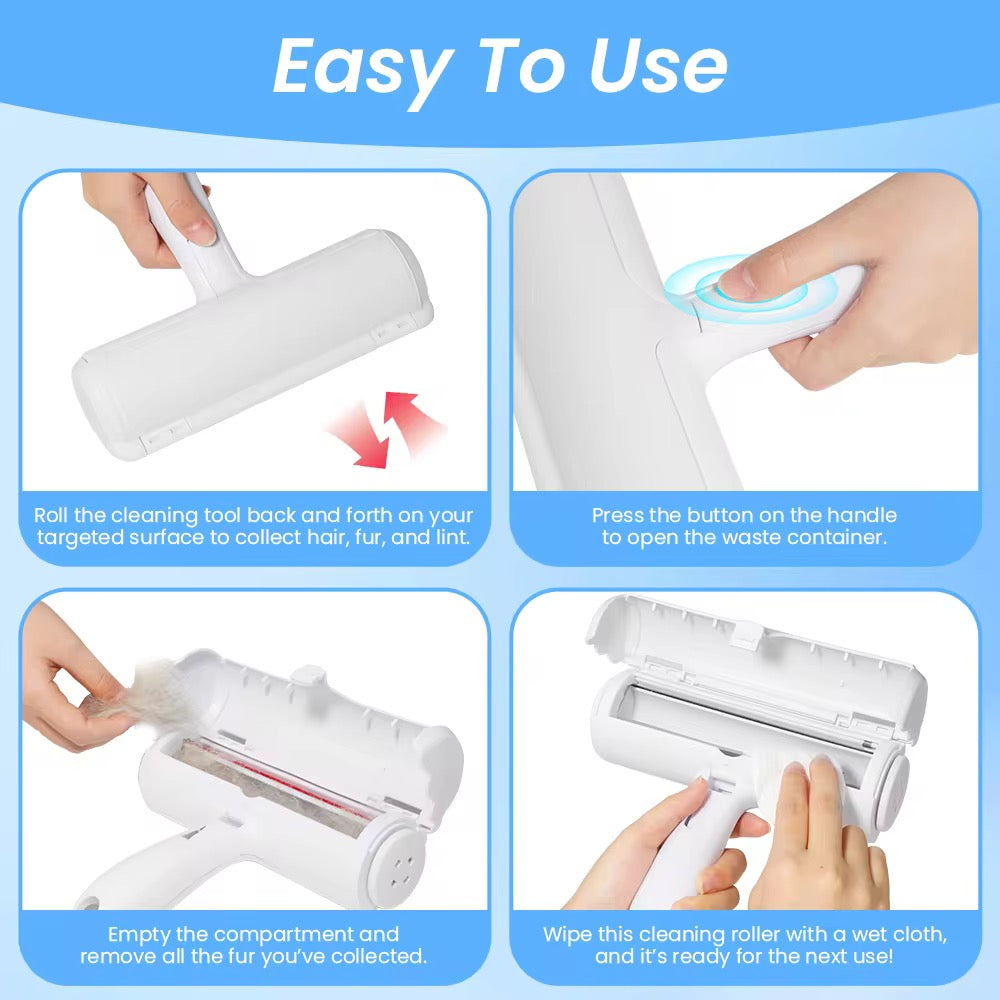 Self Cleaning Reusable Pet Hair Remover Roller Brush