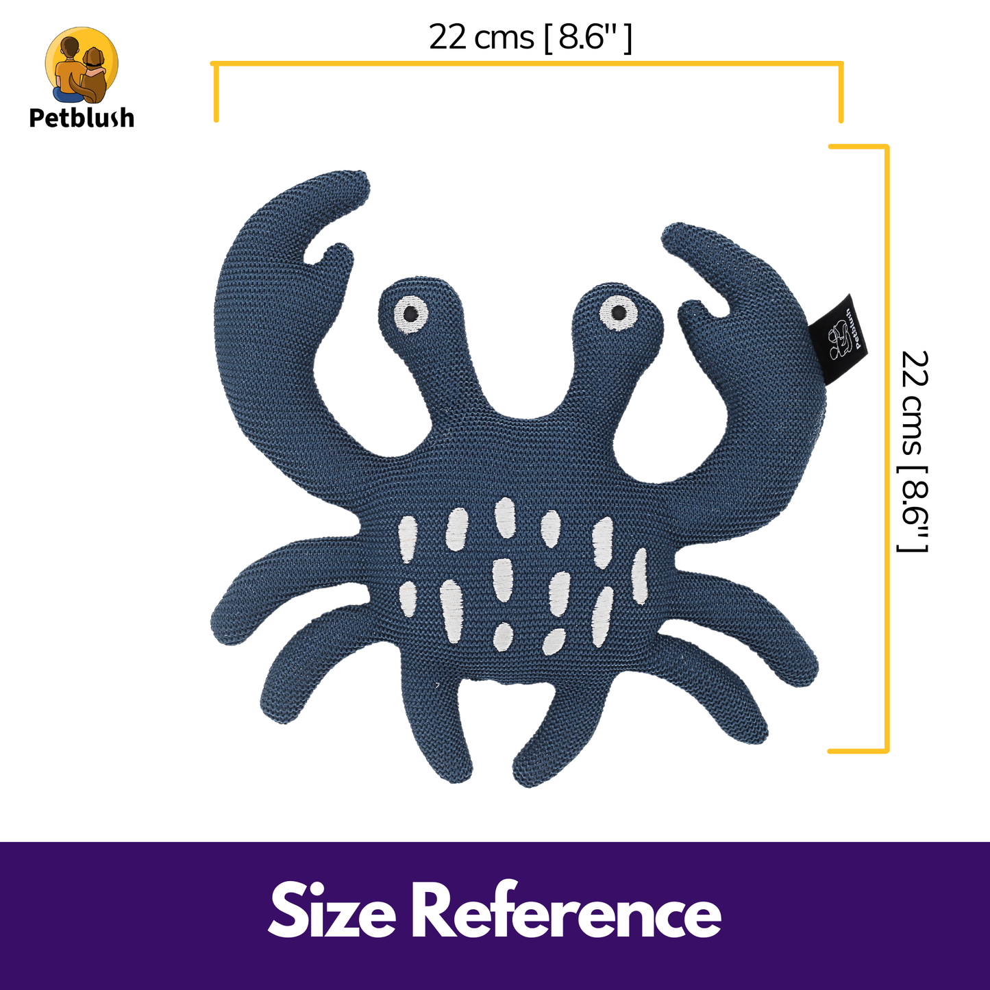 Petblush Crabby Abby Plush Toy for Dogs