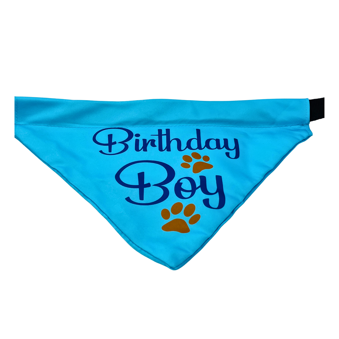 Petblush Birthday Boy Paw Print Bandana for Dogs