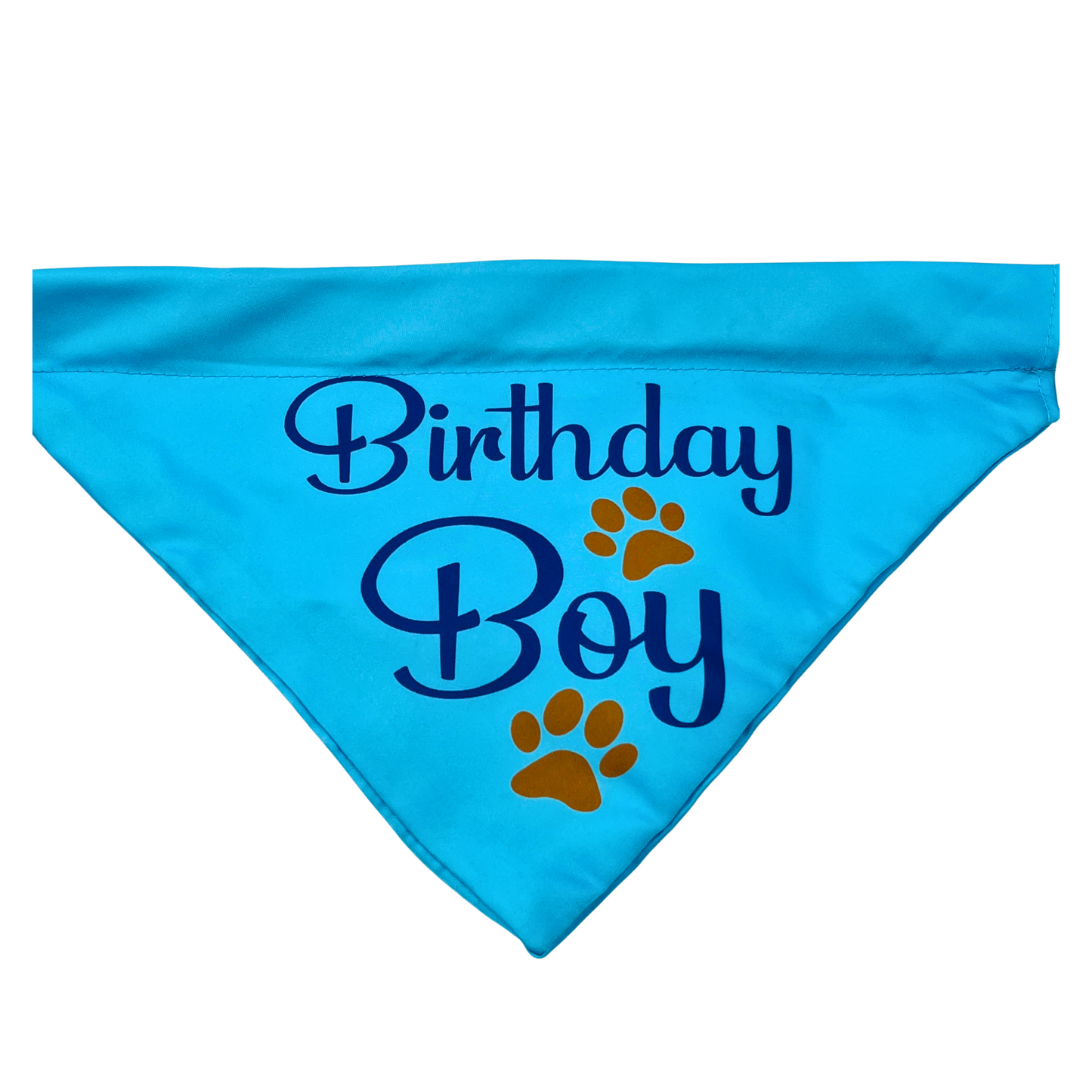 Petblush Birthday Boy Paw Print Bandana for Dogs