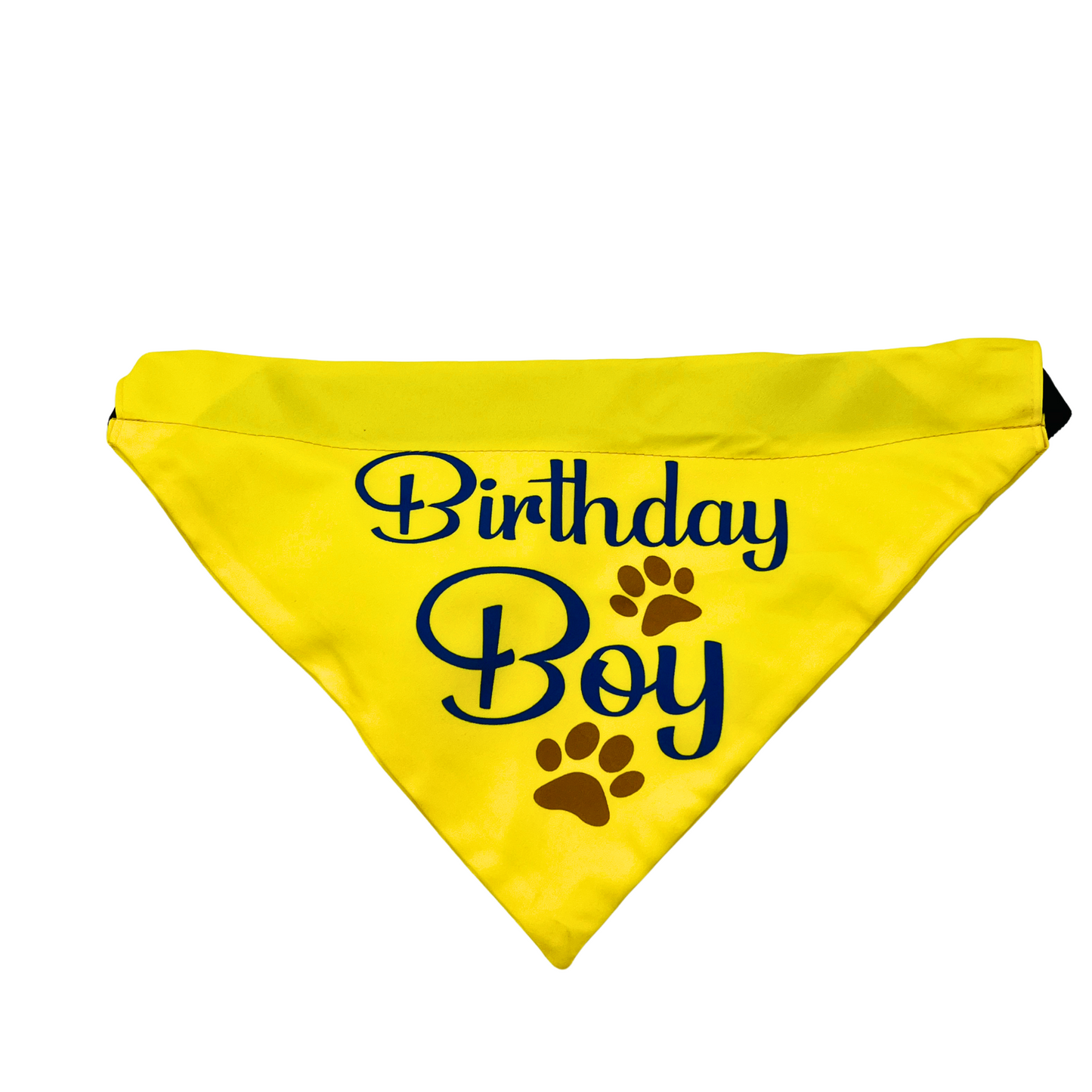 Petblush Birthday Boy Paw Print Bandana for Dogs