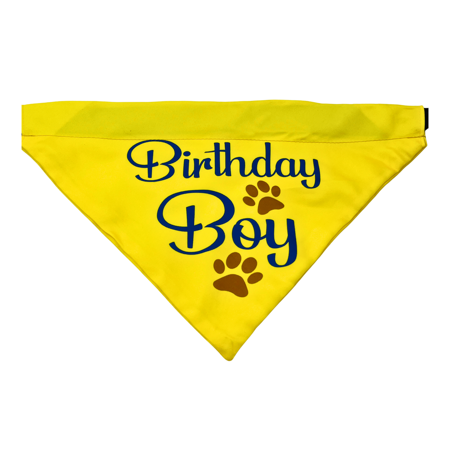 Petblush Birthday Boy Paw Print Bandana for Dogs