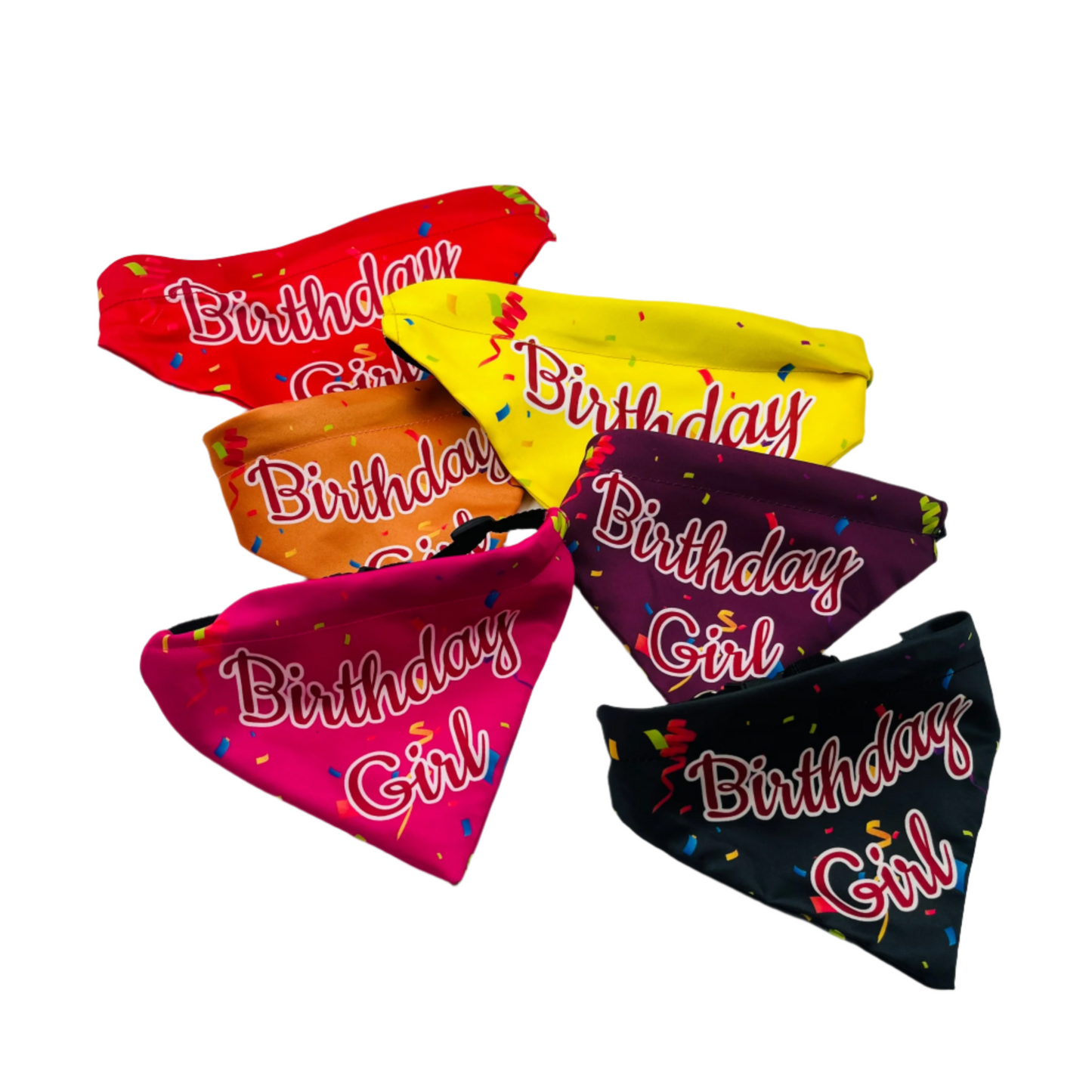 Petblush Birthday Girl Ribbon Print Bandana