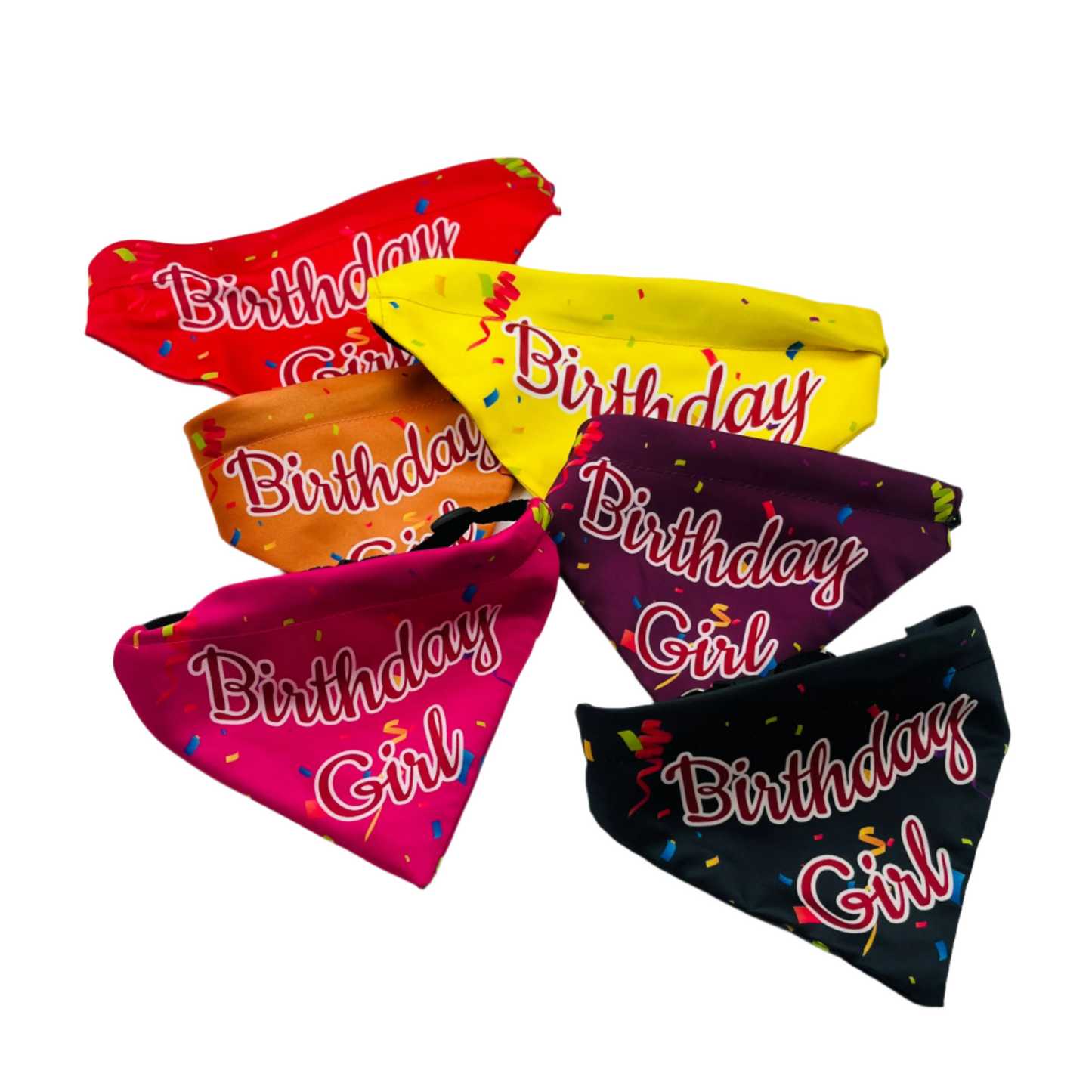 Petblush Birthday Girl Ribbon Print Bandana