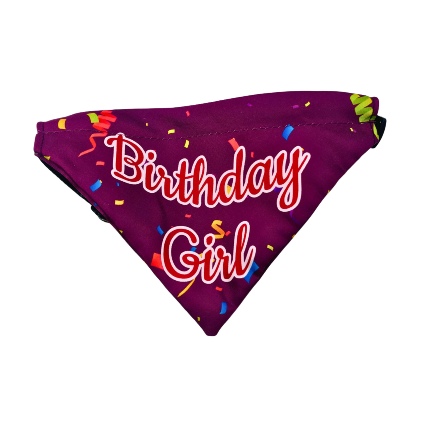Petblush Birthday Girl Ribbon Print Bandana