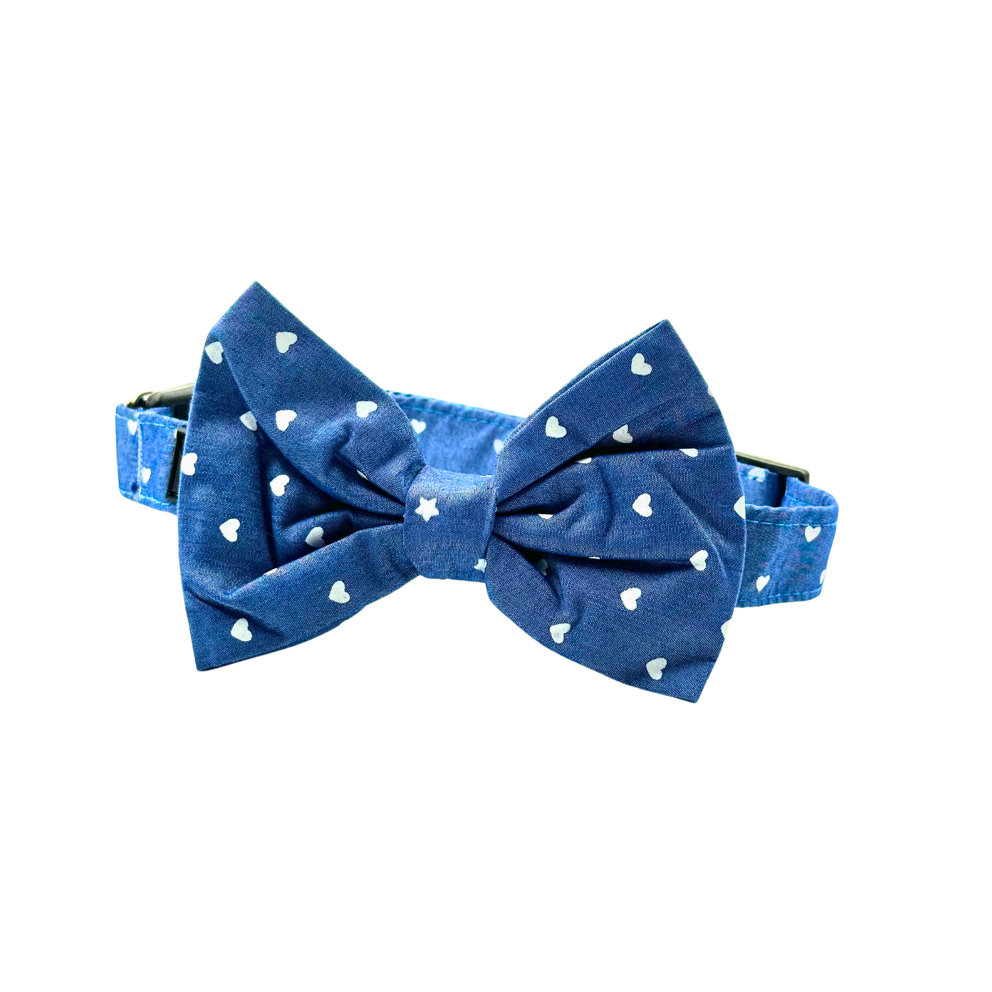 Petblush Heart Print Bow Collar For Puppies
