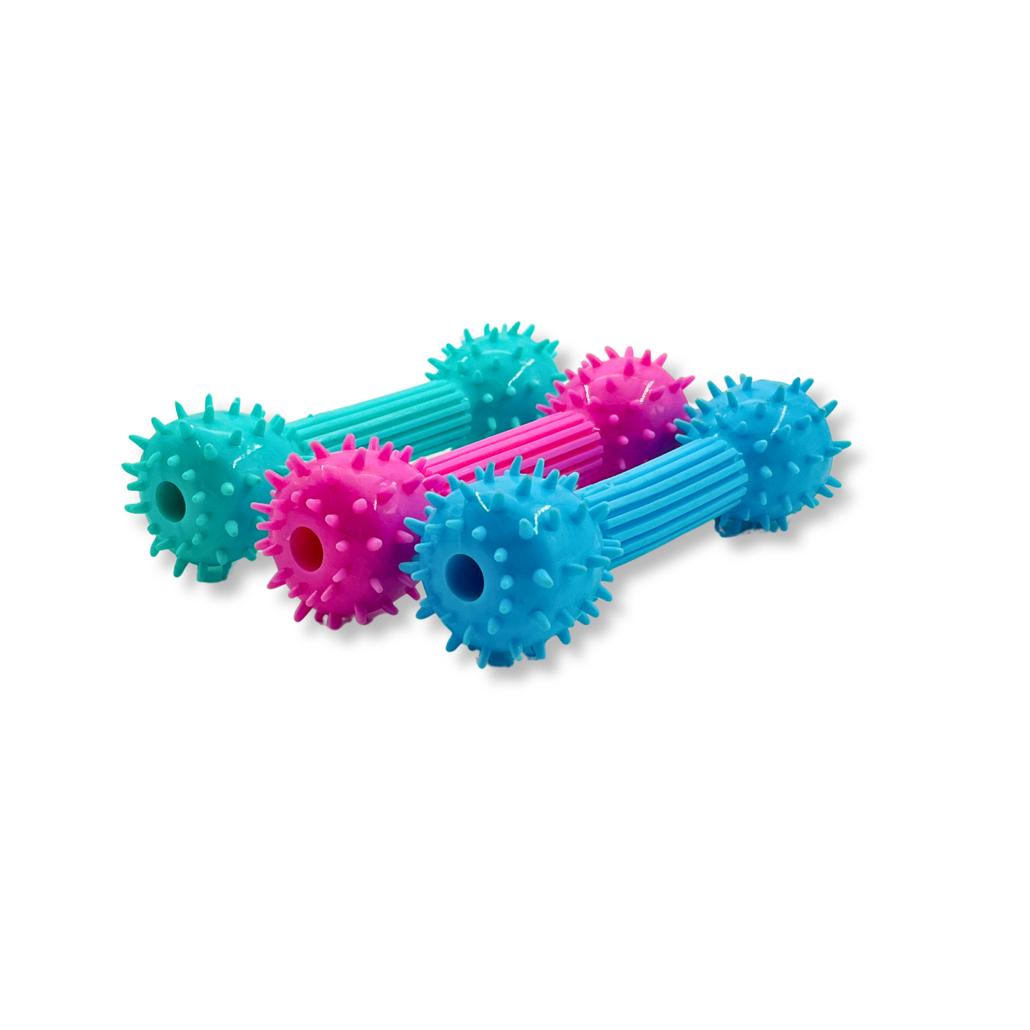 Petblush Dumbell Spikey 5.5 Inch Rubber Dog Toy