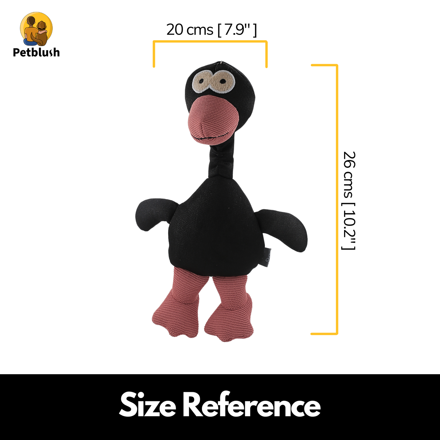 Petblush Doodle The Duck Plush Toy for Dogs
